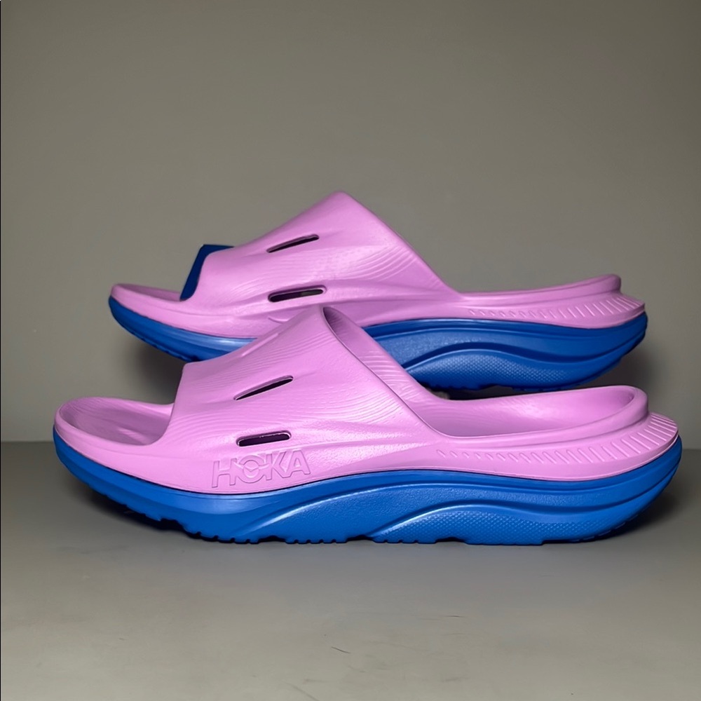 Hoka Purple and Blue Recovery Slides - Picture 3 of 7